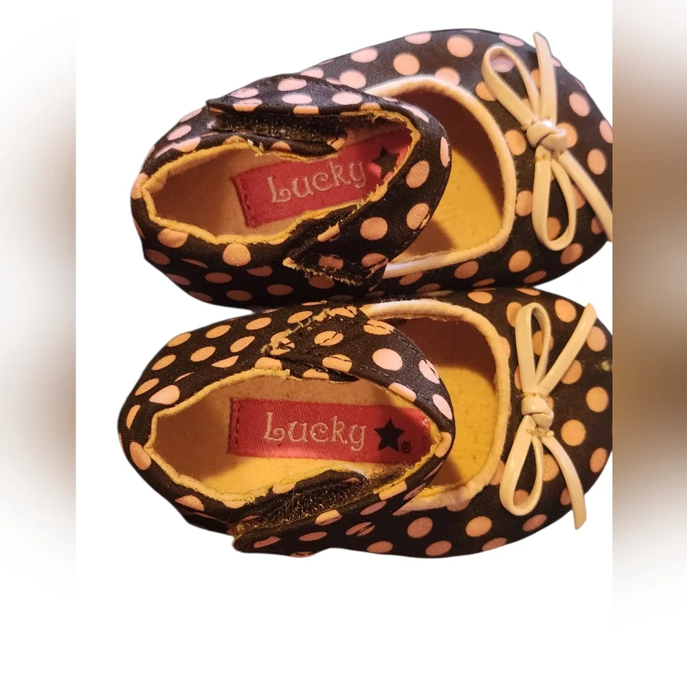Baby Girl Shoes Floral Polk-a-dot 3-6m